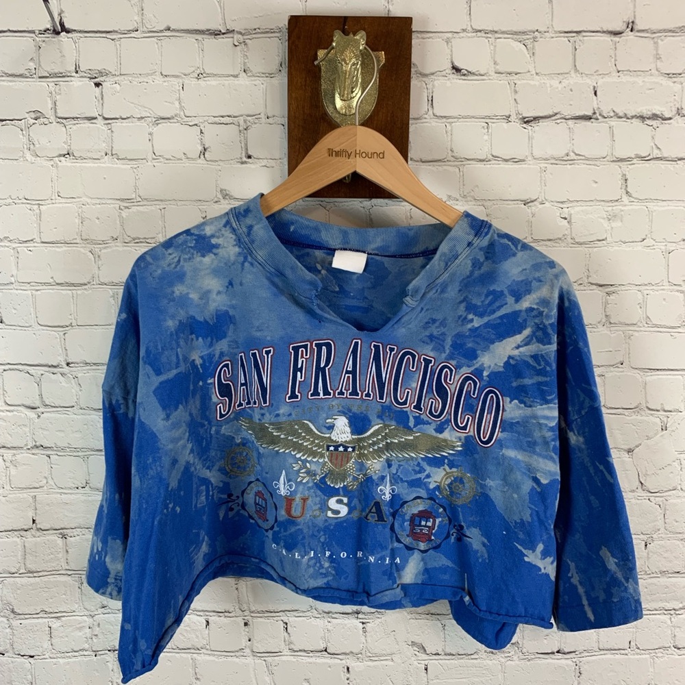 San FRANCISCO bleached crop top